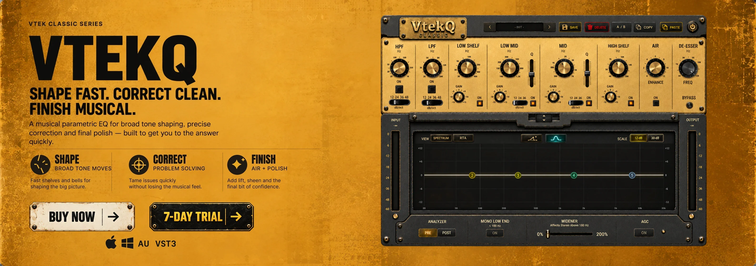 VTEKQ parametric EQ plugin by VTEK THE AUDIO